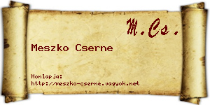 Meszko Cserne névjegykártya